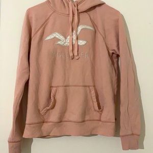 baby pink hollister hoodie